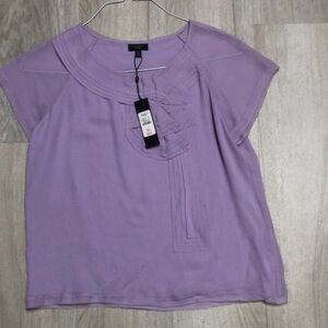 Talbots Lavender Cap Sleeve Blouse
